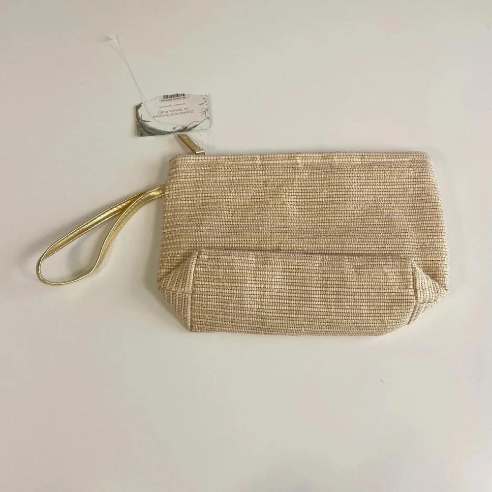Cappelli Straworld by Bonnie Rubel Wristlet Bag Womens S Brown‎ Toyo Straw Lined